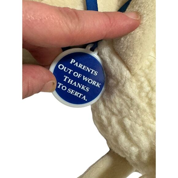Vintage 2000 Serta Counting Sheep Lamb 3/8 Stuffed Plush Curto Toy 7” - Picture 10 of 11